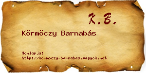 Körmöczy Barnabás névjegykártya